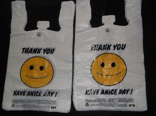 PLASTIC SHOPPING BIG HAPPY FACE 1000 BAGS.