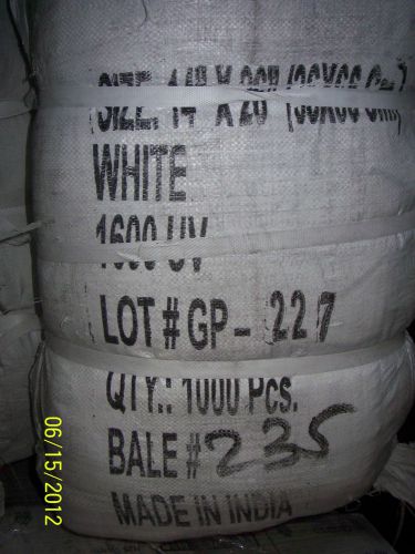 Lot of 30 ; 14&#034; x 26&#034; white sand bags w/ tie string 1600 hr uv res&#039;t free ship for sale