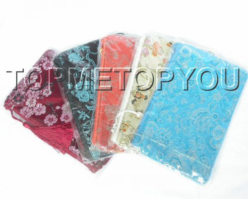 Wholesale 5piece silk pouch jewelry zipper bags 8*4&#034; e276 for sale