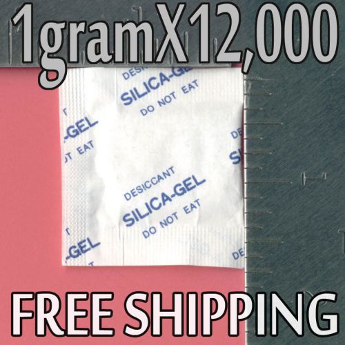 1g x 12,000 ea silica gel packets desiccant - dryout moisture absorber in bulk for sale