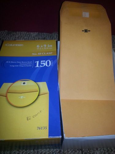Columbian No. 55 Clasp - 6&#034; x 9&#034; Envelopes - 82 envelopes