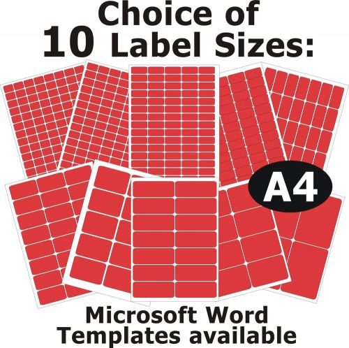 Red laser copier inkjet printer labels 5 a4 sheets self-adhesive stickers for sale