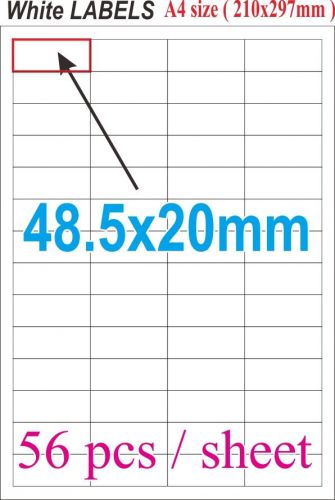 48.5x20mm 100s White Blank A4 Label Sticker paper copy copier laser inkjet F 28