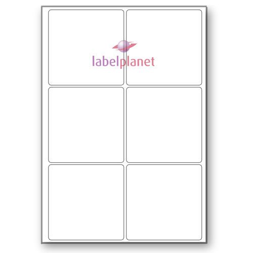 6 per page white a4 self-adhesive square laser printer labels label planet® for sale