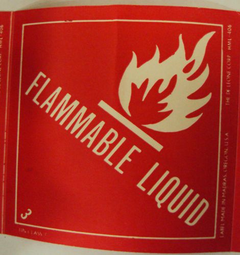 New Combustible or Flammable Liquid Labels -Roll of 500