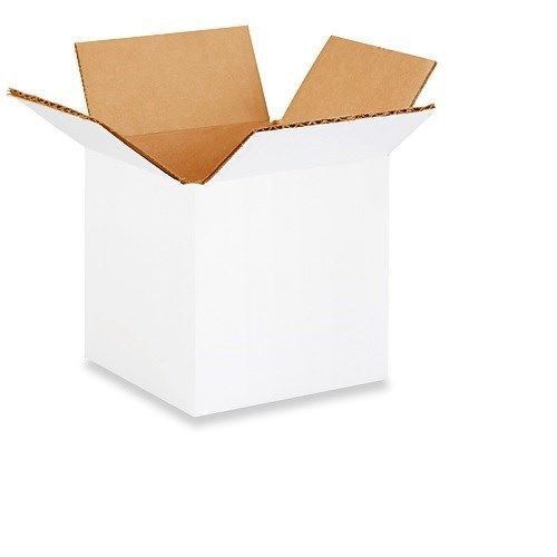 25 - 4x4x4 white cardboard packing mailing shipping boxes for sale