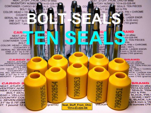 CARGO / CONTAINER &#034;BOLT&#034; SECURITY SEALS, HIGH-SECURITY, C-TPAT COMP&#039;T 2013 STAND