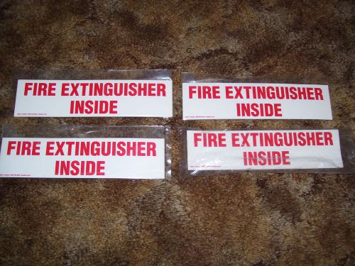 Fire Extinguisher Inside Lot of 19 Truck Fleet Vehicle Decal Sticker 9&#034; x 2 1/4&#034;