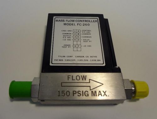 Tylan FC-260 Mass Flow Controller MFC 1/4&#034; VCR Range 10 SCCM Gas SIH4  # 02
