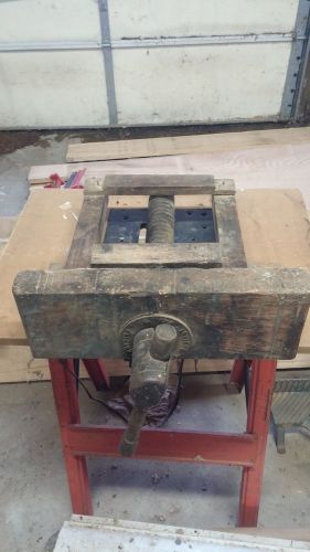 Wood screw bench vise for sale