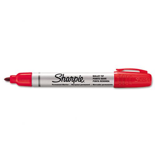 Sharpie pro bullet tip permanent marker red set of 4 for sale