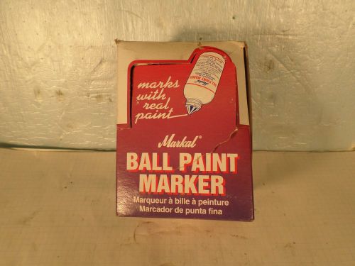 MARKALl Ball Paint Marker with 1/8&#034; Tip  Red-12 Pack   Loc; U 1