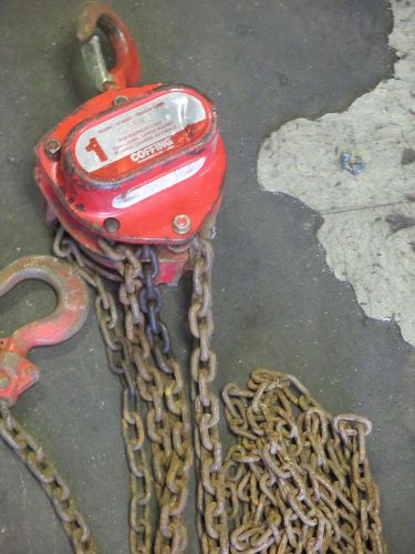 COFFING 1 TON CHAIN HOIST  30 FT CHAIN VERY LIGHT WEIGHT/PORTABLE  USA MADE