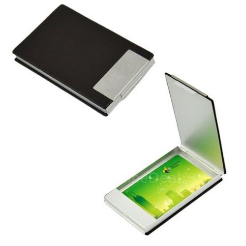 New Synthetic Leather Business Name Credit Card ID Holder Case EOD