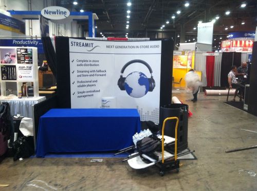 Tradeshow booth. Standard 10x10 with pedastel