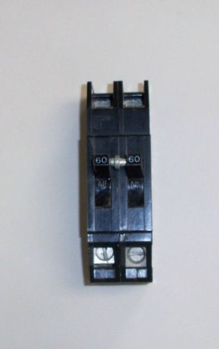 G&amp;E Sylvania Type Q QC 60 AMP 2 Pole Circuit Breaker Zinsco Good Used Condition