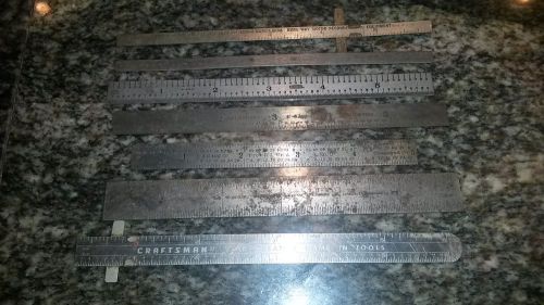Machinist Scales Rulers 6” ~ Lot of7~ craftsman, cedar rapids engineering, guico