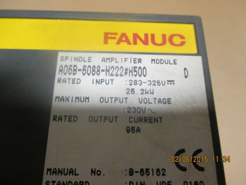 FANUC A06B-6088-H222#500 SPINDLE AMPLIFIER MODULE