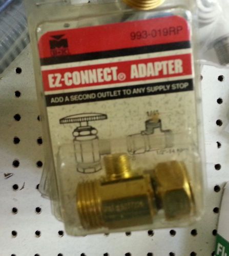 B&amp;K EZ-Connect Adapter Add 2nd Outlet to Supply Stop 1/2&#034; x 1/4&#034; NPS 993-019RP