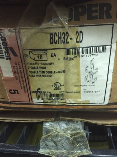20 Each COOPER Bch32-2d. 2 Inch Cable Hook Double Tier