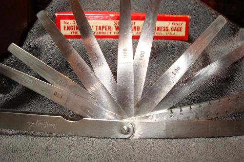 L.S. STARRETT NO. 245 ENGINEER&#039;S TAPER, WIRE &amp; THICKNESS GAGE USED 2X BOX/WRAP