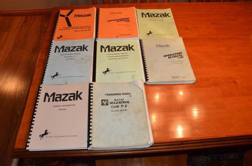 8 mazak programming class operating parameters and alarms manuals literature for sale