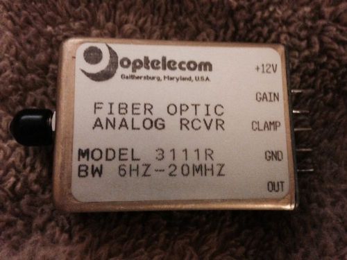 Fiber Optic Analog Receiver Model 3111R Optelecom