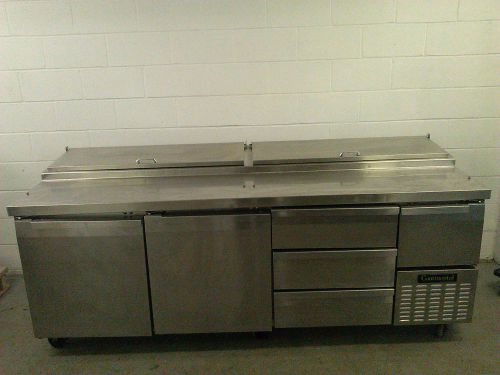 Continental cpa93 raised rail pizza sandwich prep table 3 door 3 drawer for sale