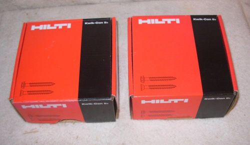 (198) hilti concrete screws 3/16 x 1-1/4 phillips flat head #433036 kwik-con ii+ for sale
