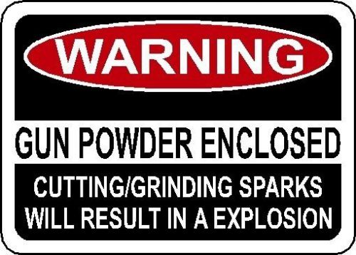 Warning - black powder warning magnet helps deter burglars for sale