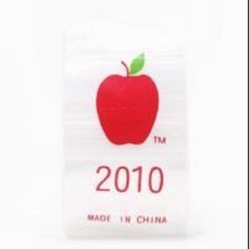 1000 ziplock bags apple tiny mini baggies zip lock storage jewelry bag 20 x 10 for sale