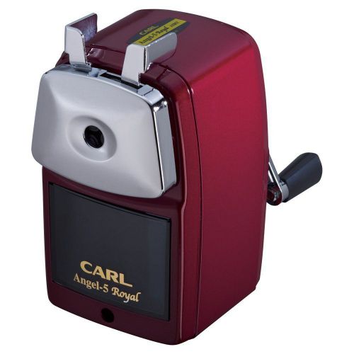 CARL Angel-5 Royal Hand-cranked Pencil Sharpener A5RY-R Red from JAPAN F/S A102