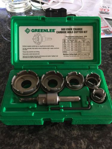 Greenlee kwik change carbide cutter set 660 05766 for sale