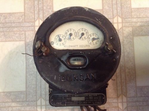 Vintage duncan a c watthour electric meter lafayette indiana model m2