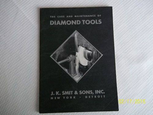 Vintage Diamond Tool Instruction Book 1941