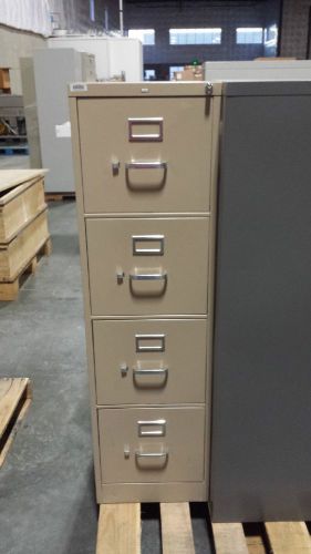 4 Drawer Tall Metal Filing Cabinet - Beige Cream  - 52x28.5x15