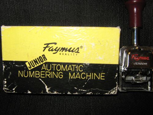 VINTAGE FAYMUS JUNIOR AUTOMATIC NUMBERING MACHINE JAPAN