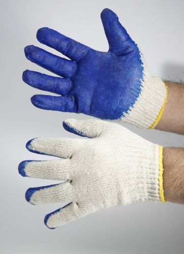Ruber latex palm coated work Gloves Blue  300 Pairs