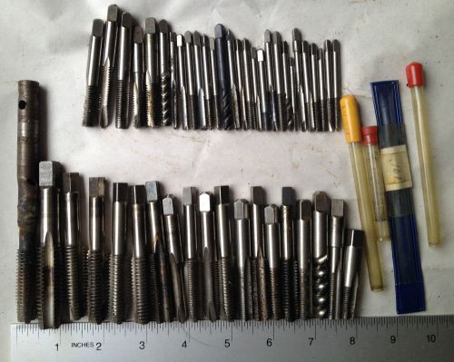 NICE ASSORTED LOT OF 47 TAP(S) VARIOUS SIZES MACHINIST LATHE TOOLS