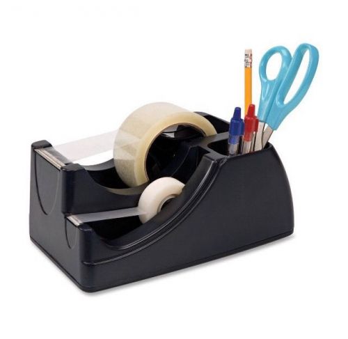 Officemate Recycled 2-In-1 Heavy Duty Tape Dispenser, Black, 96690, New/No Tax