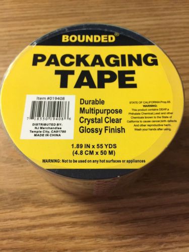 Packing tape 55 yards - crystal clear - 18 rolls per auction - high quality for sale