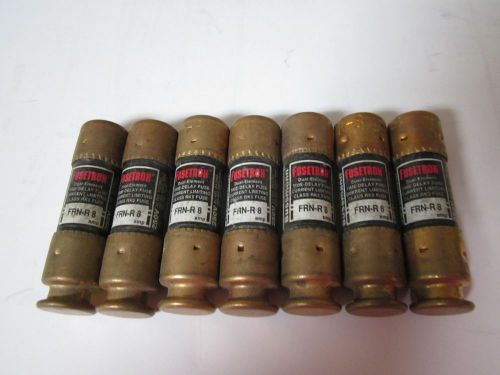 Lot of 7 cooper bussmann fusetron frn-r-8 fuse new no box frn-r 8 for sale