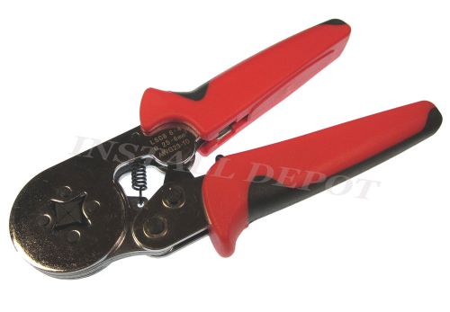 Heavy duty ratcheting ferrule crimper self-adjusting square crimp tool 23-10 awg for sale