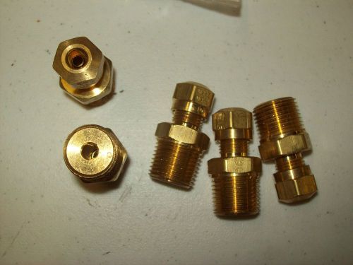 Lot 2 weatherhead 1468x4x6 1/4&#034; tube x 3/8 mpt brass air brake tubing connector for sale