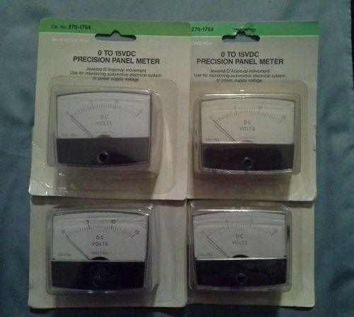 Archer 0 to 15 VDC Precision Panel Meter (Lot of 4)