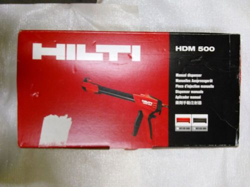 NEW HILTI HDM500 MANUAL DISPENSER &amp; HIT-CB500 CARTRIDGE