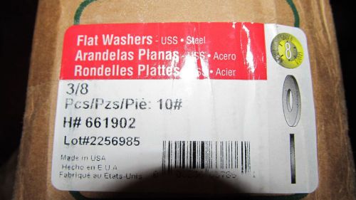 10lbs. of 3/8&#034; Yellow Zinc Flat Washer - USS - Steel Grade 8 USA Made