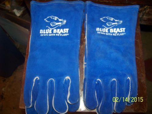 2 Pair of BLUE BEAST Welding Kevlar Sewn Welding Gloves  Size XL - NEW