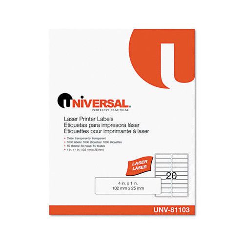 Universal® laser printer permanent labels, 1000/box for sale