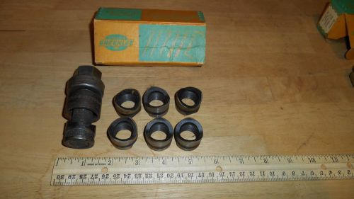 GREENLEE KNOCKOUT PUNCH  SET FOR 3/4 &#034; CONDUIT PUNCH PLUS 6 NEW DIES